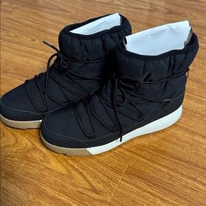 Black and White Winter Boots